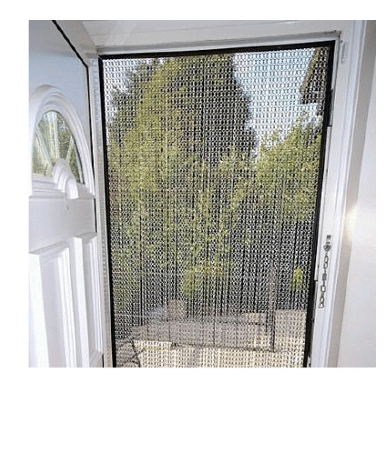 The Buzz Aluminium Chain Fly Screen For Doors Butchers Insect Chain