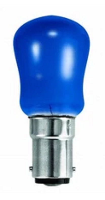 Christmas Coloured Pygmy Lamp 15watt "Crompton" Branded BC. SBC. SES End Caps