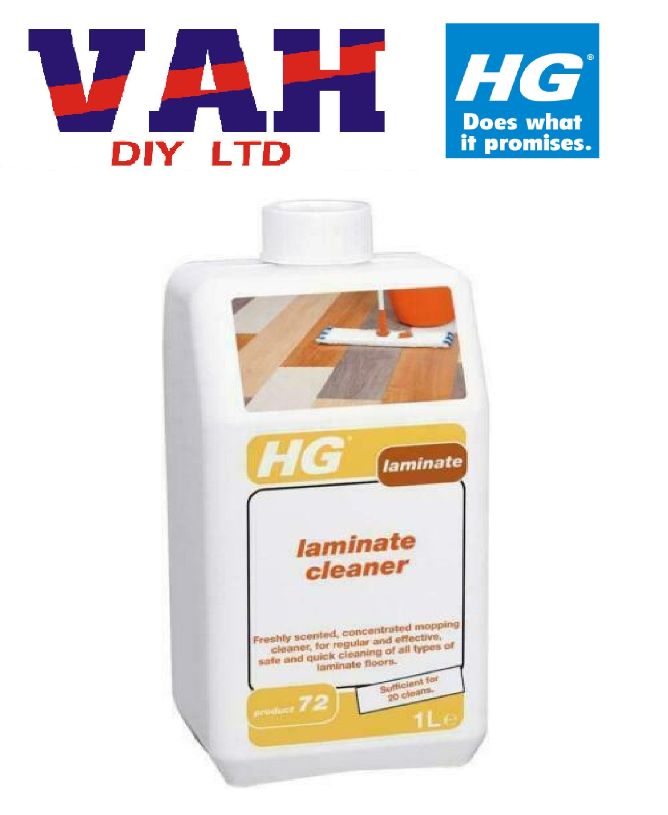 HG Laminate Cleaner 1L Concentrated Laminated Floor Cleaner Product 72