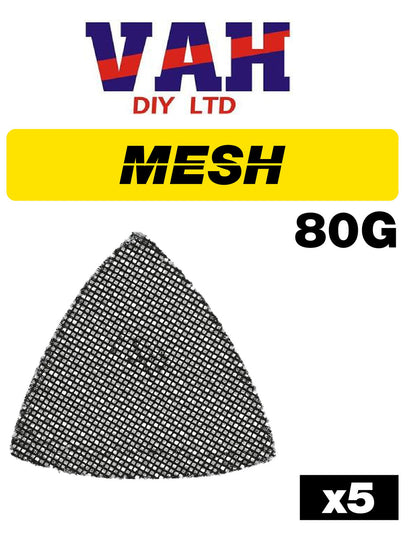 Trend 93mm Mesh Delta Sanding Sheet 80g 5 Pack