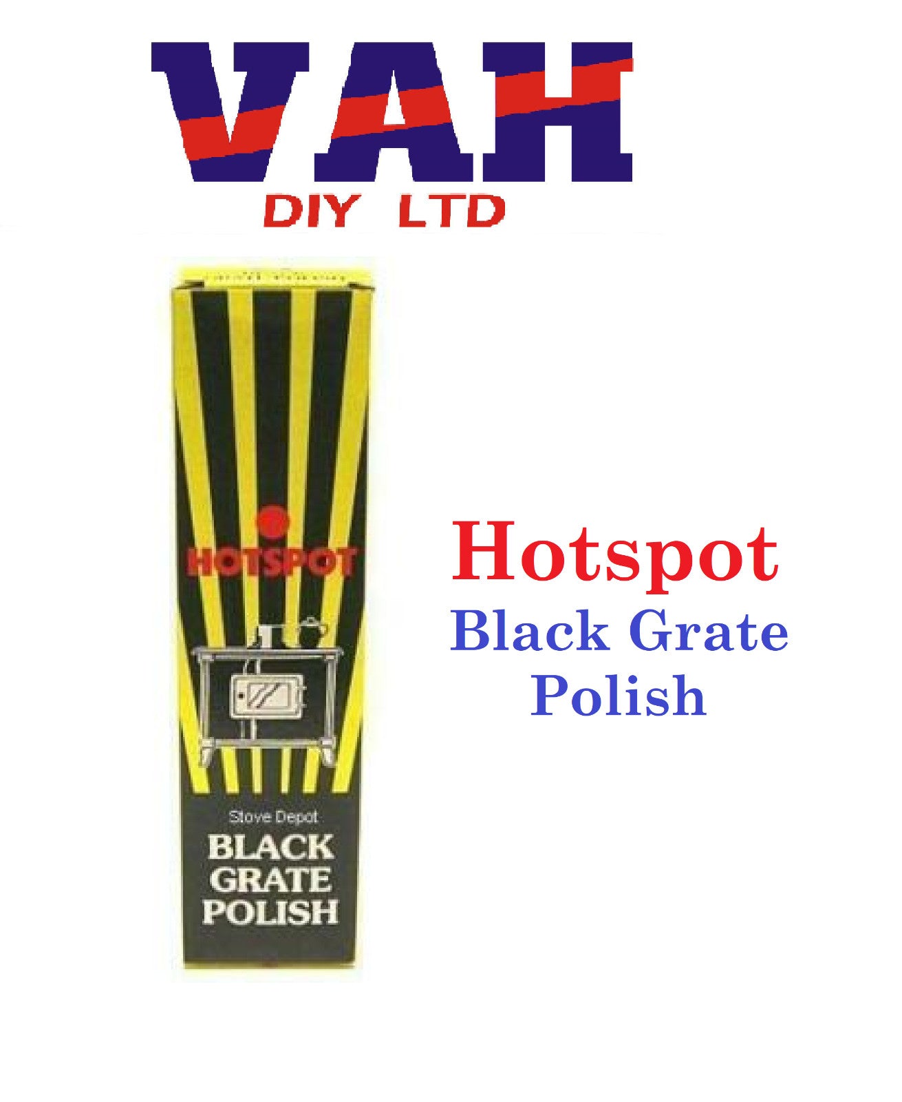 Hotspot Black Stove and Grate Polish 75ml Fireplace and Stove Cast Iron Polish