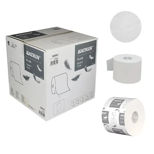 KATRIN 66940 PLUS SYSTEM TOILET ROLLS CASE 36