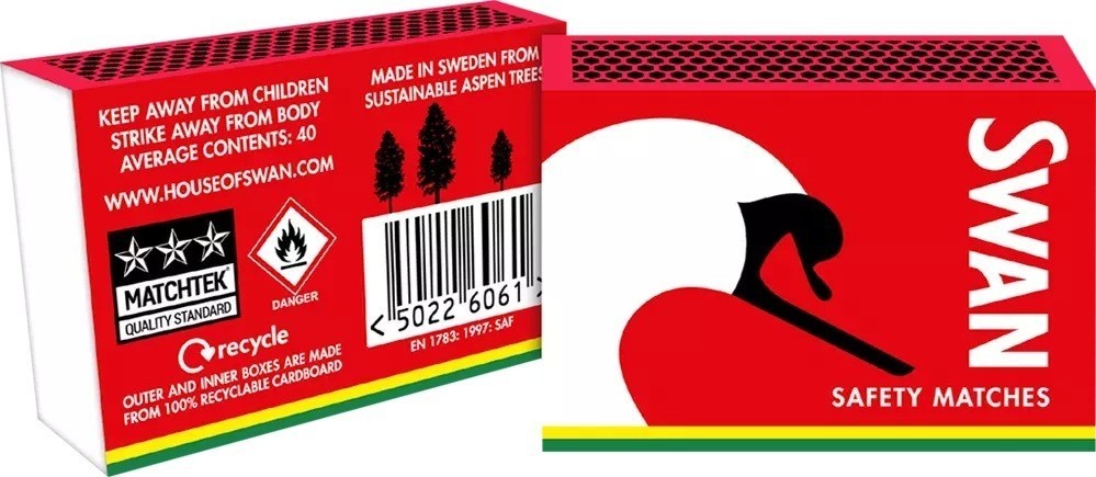 Swan Safety Matches (6PK) In Different Package Size
