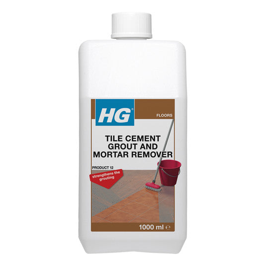 HG TILE CEMENT GROUT MORTAR  REMOVER CLEANER - 1L 12
