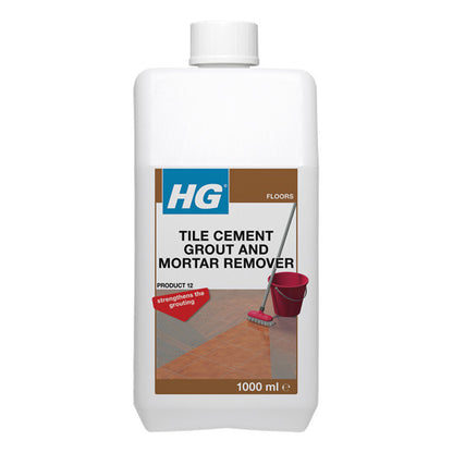 HG TILE CEMENT GROUT MORTAR  REMOVER CLEANER - 1L 12