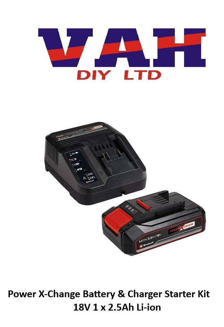 Einhell 4512097 Power X-Change Battery & Charger Starter Kit 18V 1x 2.5Ah Li-ion