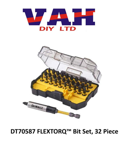DeWalt Impact FlexTorq 32 Piece Screwdriver Bit Set + Holder in Case DT70587T-QZ