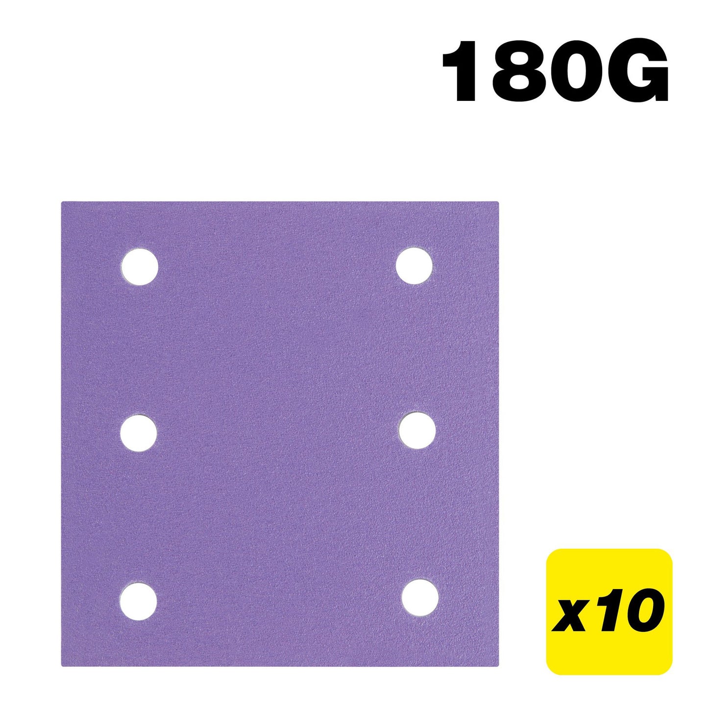 Trend 115mm x 107mm 6-Hole 1/4 Sheet Sanding Pad 180g 10 Pack