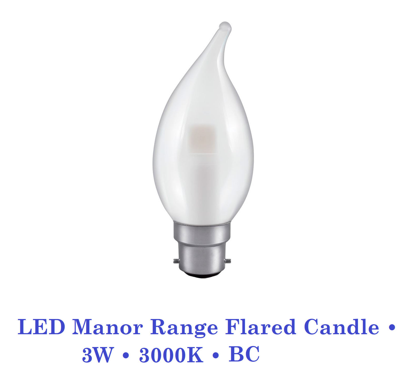 Crompton  3W, Non-Dimmable Manor House Flared Candle Lamp Clear or Opal