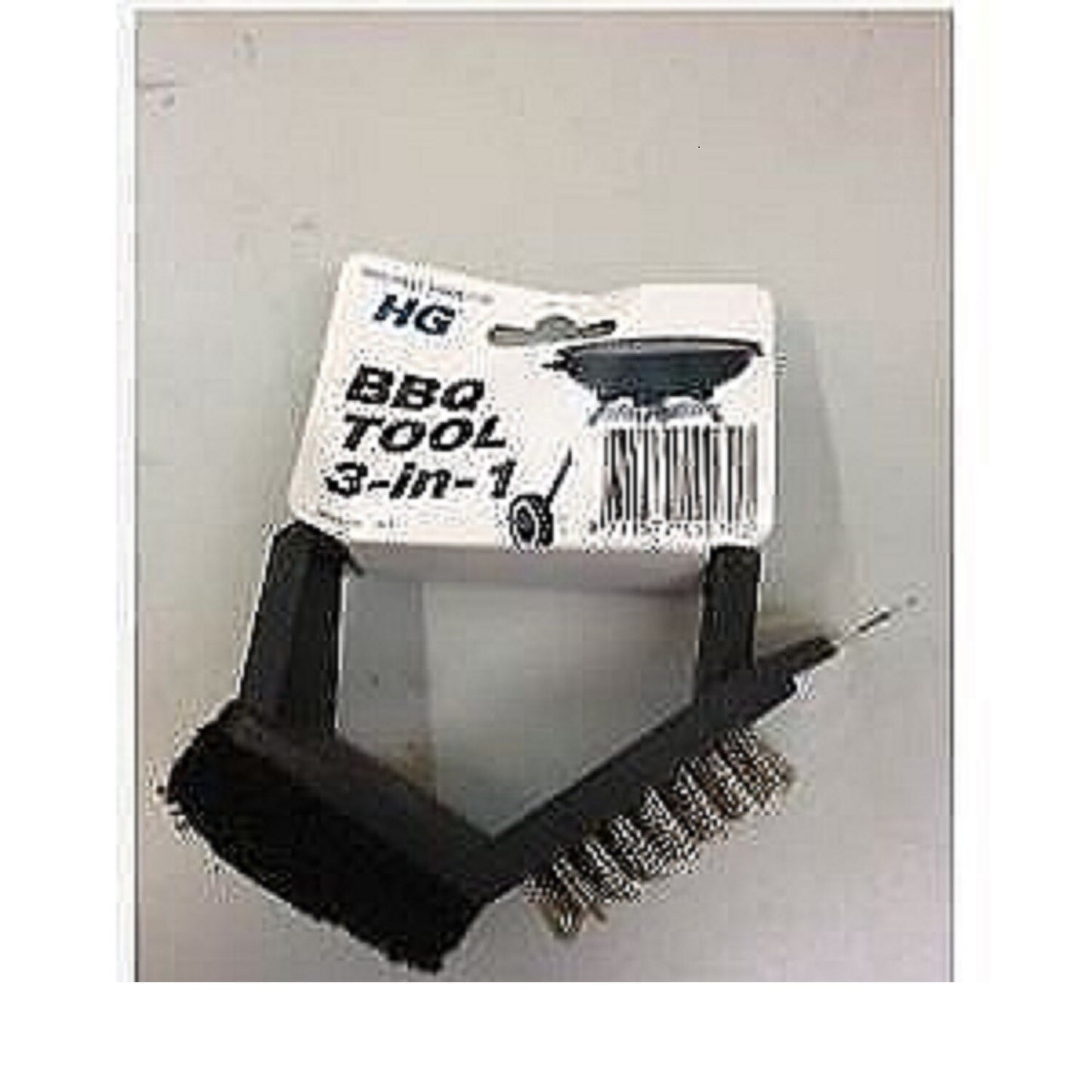 3 in 1 Barbecue BBQ Grill Bristle Cleaning Stiff Brush Scraper Cleaner Luxury