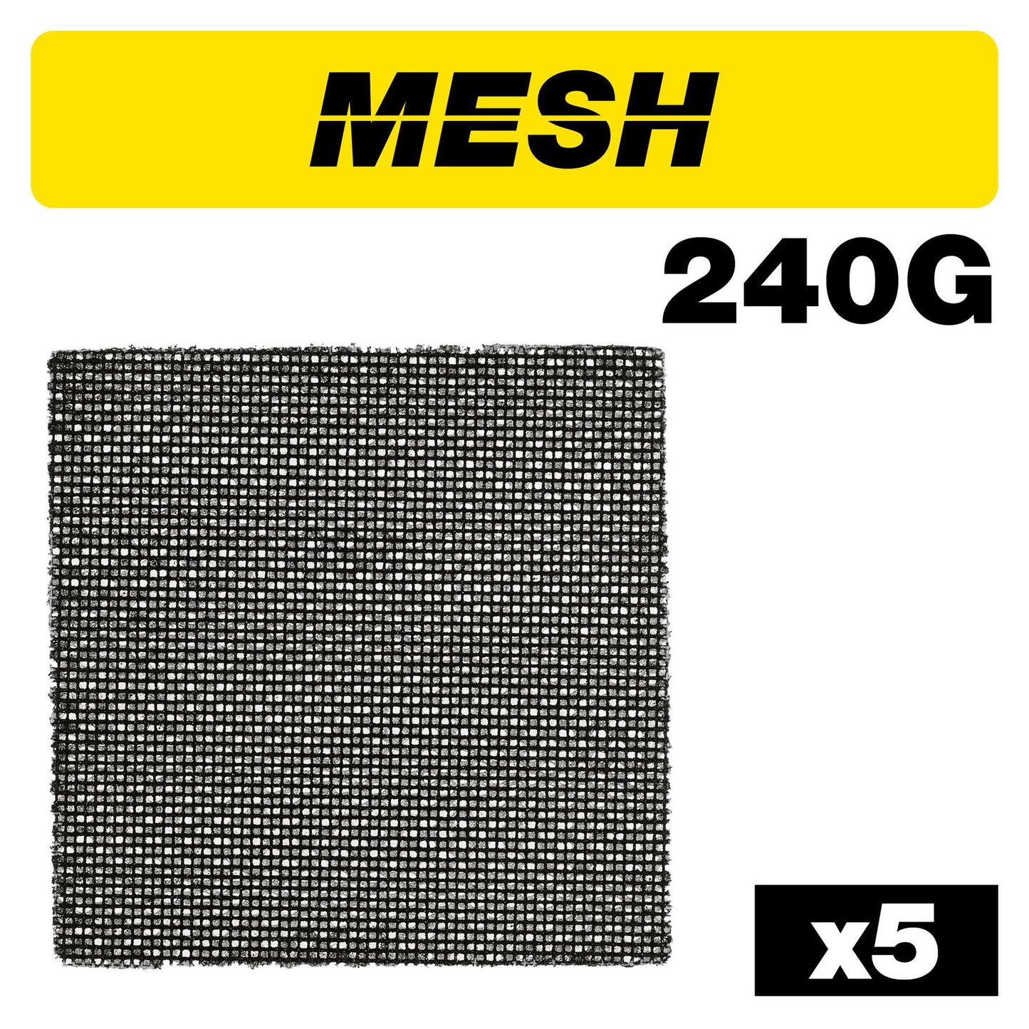 Trend 115mm x 115mm Mesh 1/4 Sanding Sheet 240g 5 Pack