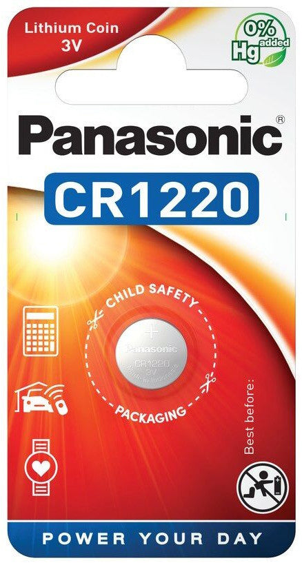 Panasonic Coin Cell Battery 3V Li CR1220