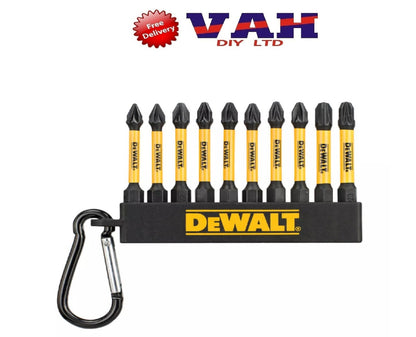 Dewalt Screwdriver - Bits Bit Set FLEXTORQ 50mm Keyring Keychain - PZ1 PZ2 PZ3