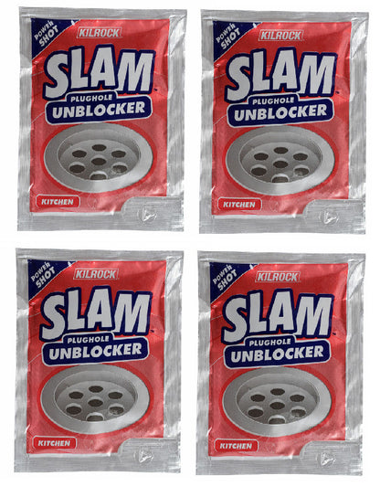 Kilrock Slam  Plughole BathRoom or Kitchen Clogged Sink Drain Unblocker Shot