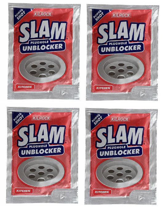 Kilrock Slam  Plughole BathRoom or Kitchen Clogged Sink Drain Unblocker Shot