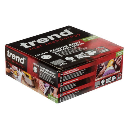 Trend 150mm 120G Random Orbital Sanding Disc 50Pk