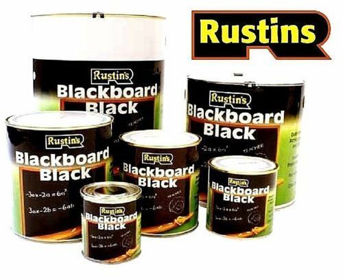 Blackboard Black Chalk Board Matt Paint 500ml,1Litre,2.5Litre,Quick Dry Rustins