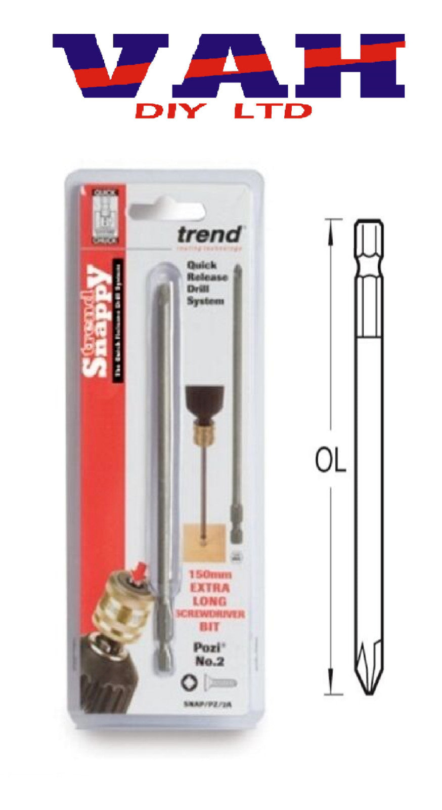 Trend SNAP/PH/2A Snappy Phillips No 2 Bit -150mm