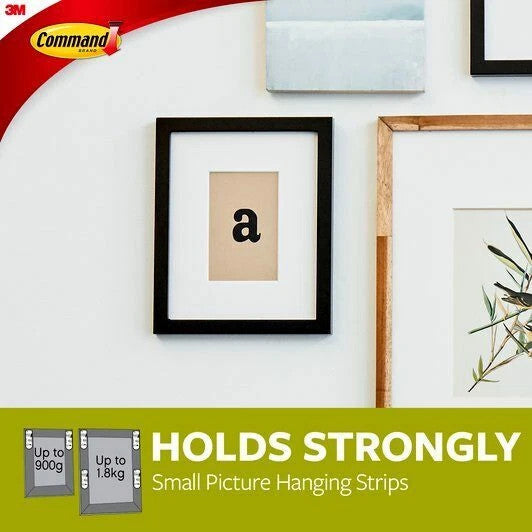 3M Command Picture Hanging Strips Small 1.8kg 4pk (20x25cm) (17202)