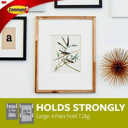 3M Command Picture Hanging Strips Large 7.2Kg 4pk (60x90cm) (17206)