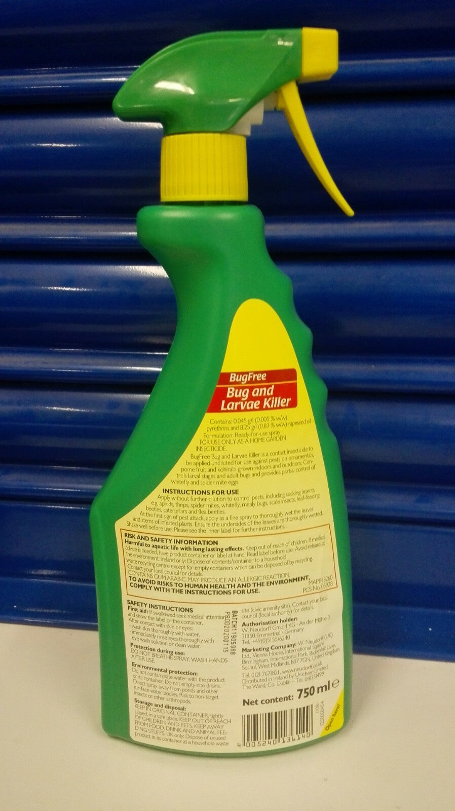 Neudorff Organic Pyrol Bug And Larvae Remover NEONICOTINED FREE- 750ml