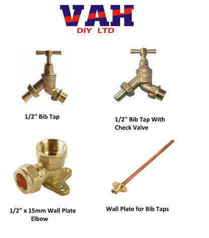 Garden Tap & Fittings Brass Outdoor 1/2"