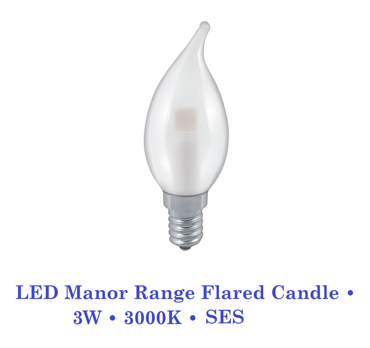 Crompton  3W, Non-Dimmable Manor House Flared Candle Lamp Clear or Opal