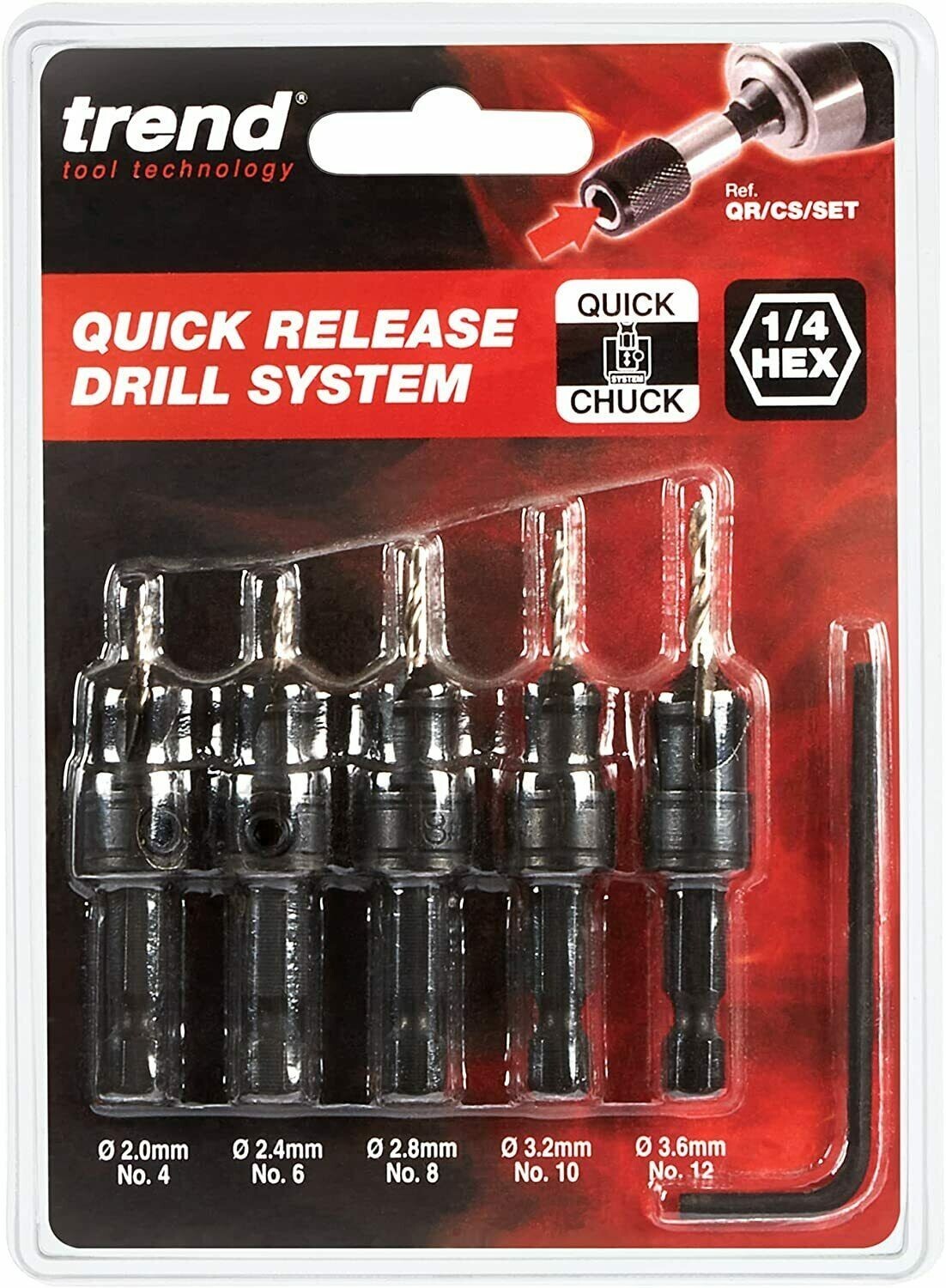 Trend Quick Release Countersink Set 5pc