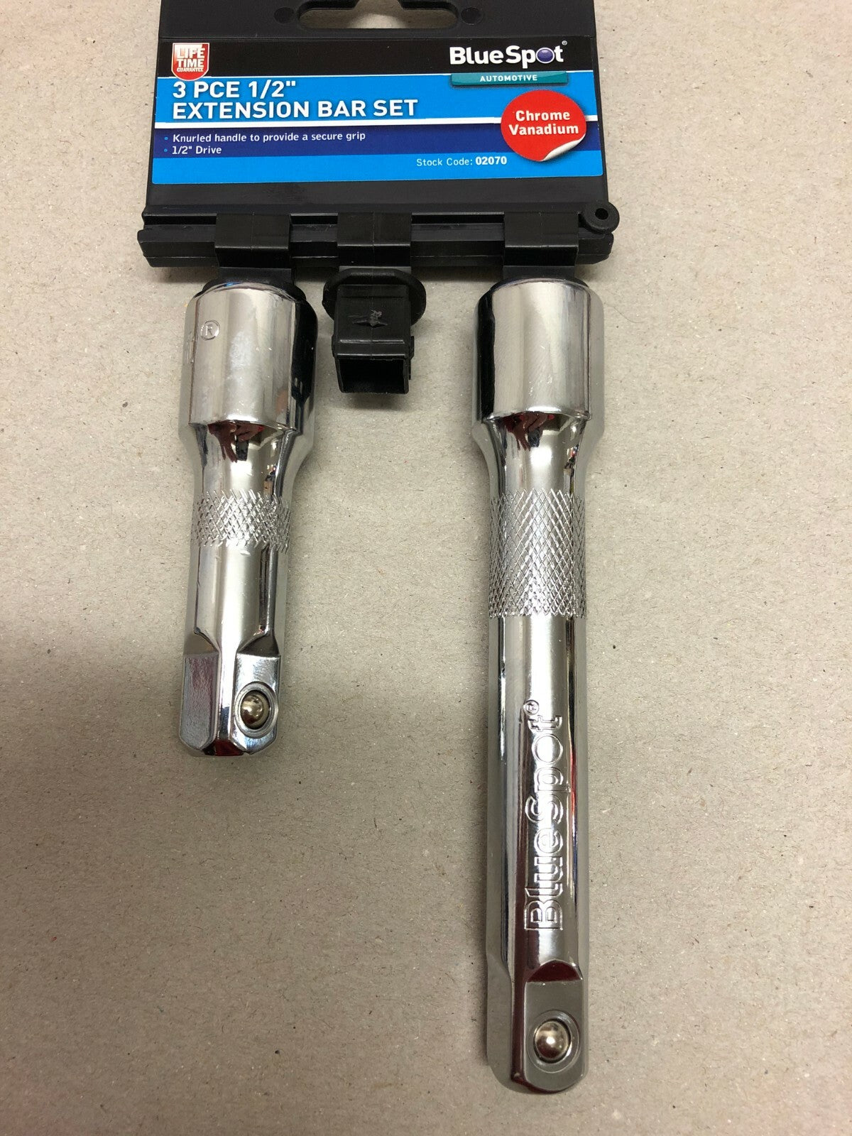 BLUESPOT 1/2" EXTENSION BAR SET (2PC) 75MM & 125MM ADAPTOR FOR RATCHET / SOCKETS