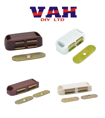 MAGNETIC CATCH WHITE OR BROWN SINGLE OR DOUBLE