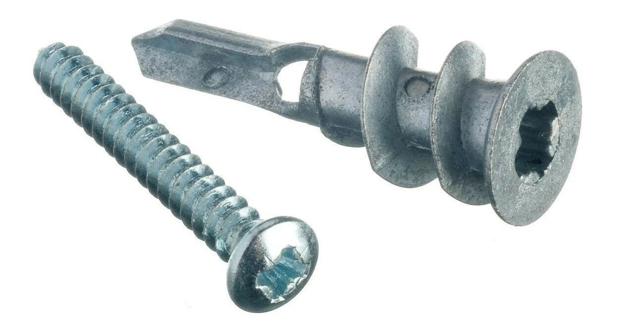 PLASTERBOARD FIXINGS SELF DRILL CAVITY WALL SPEED ANCHOR PLUGS INCLUDING SCREWS