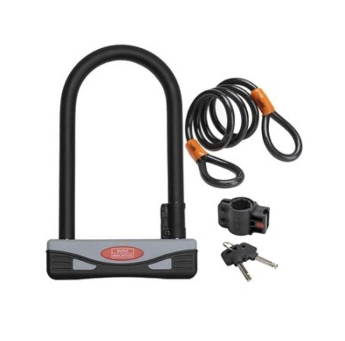 SOLD SECURE GOLD 2 PART 280MM x 2.1M BIKE LOCK KIT WITH D LOCK AND CABLE