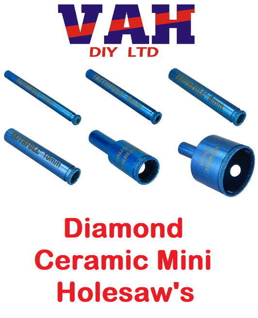 Faithfull Diamond Ceramic Mini Holesaw 5mm, 6mm,8mm,10mm,16mm & 35mm
