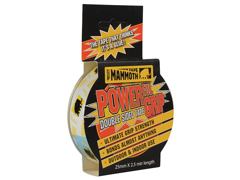 Everbuild Mammoth Tape Powerful Grip Double-Sided Tape 25mm x 2.5m