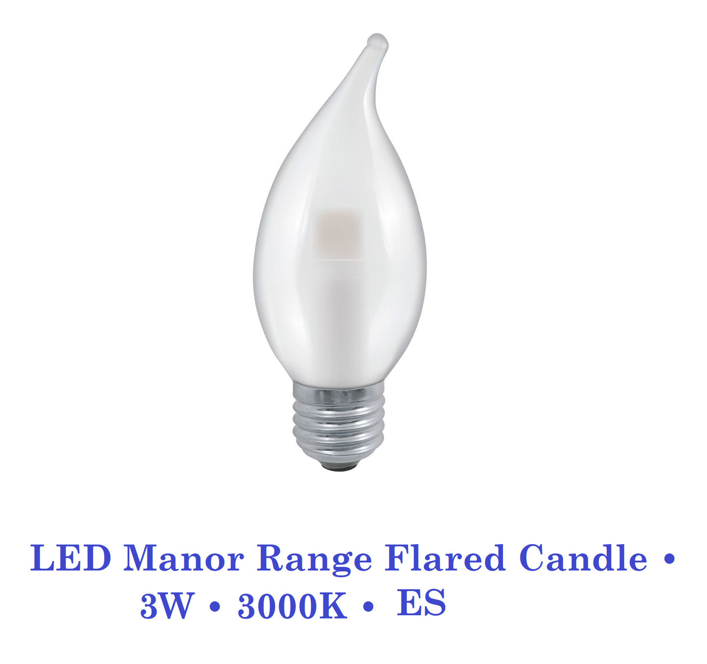 Crompton  3W, Non-Dimmable Manor House Flared Candle Lamp Clear or Opal