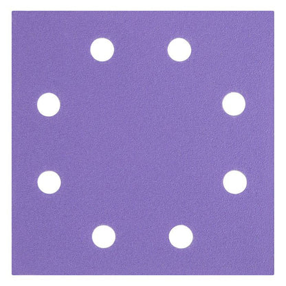 Trend 115mm x 115mm 8-Hole 1/4 Sheet Sanding Pad 240g 10 Pack