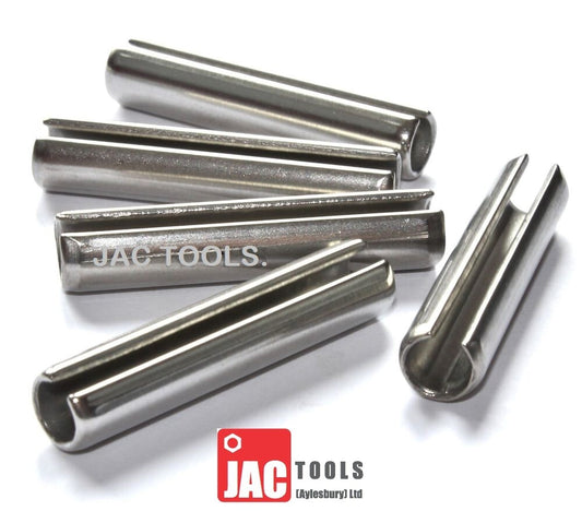CARBON STEEL SLOTTED SPRING ROLL TENSION SELLOCK PINS M4 X 24 M6 X 30 & 7/16 X1"