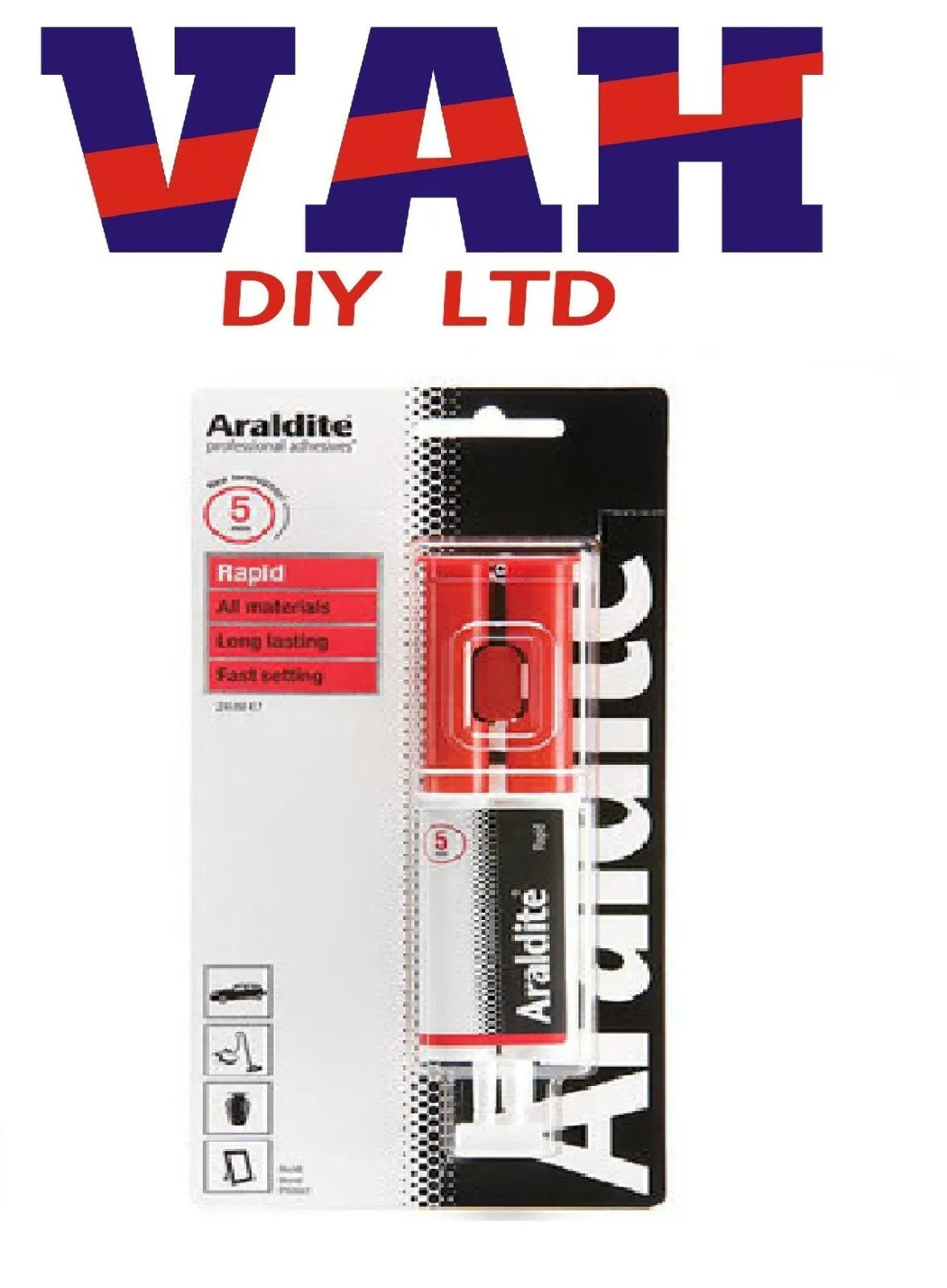 Araldite Rapid Epoxy Glue Syringe 24ml