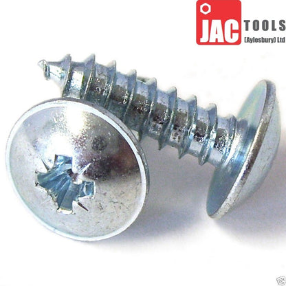 POZI FLANGE SELF TAPPING SCREWS ZINC 2.9MM - 4.8MM //  4G 6G 8G 10G SIZE OPTIONS