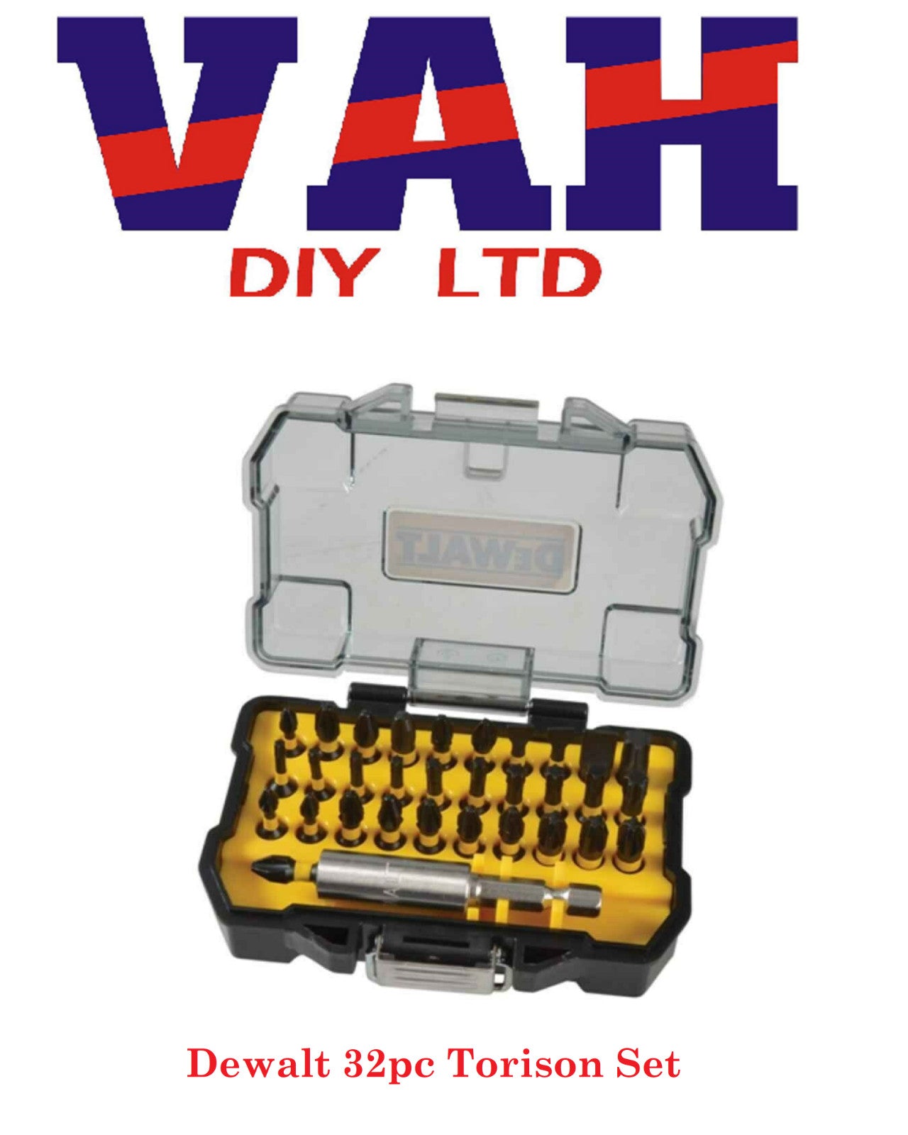 DEWALT 32 Piece IMPACT Screwdriver Bits & Drill Holder Set Pz,Ph,Torx,Hex,Slot X