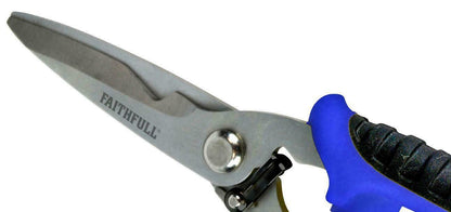 Faithfull 8" Stainless Steel Utility Wire Cutting Snips Metal Shears, XMS19SNIP8