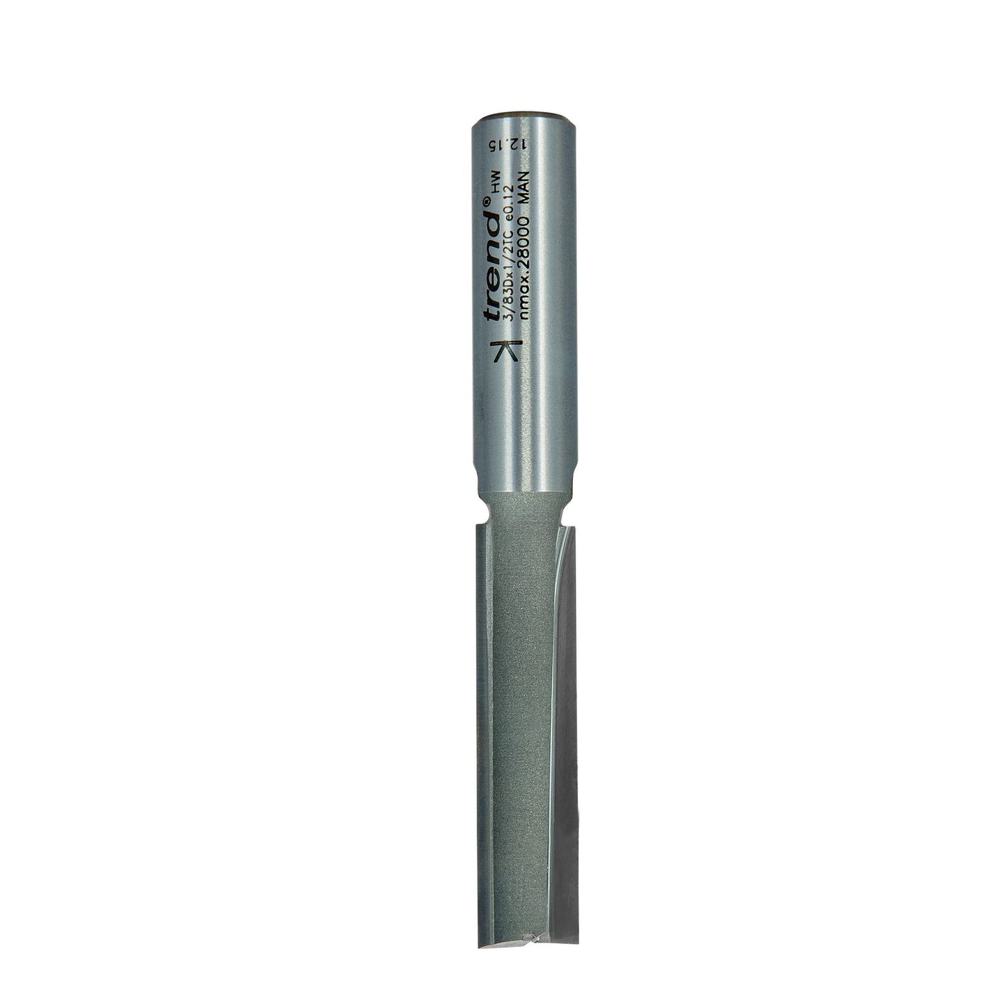 Trend Professional 1/2in Two Flute Cutter 12.7mm x 50mm (3/83DX1/2TC)