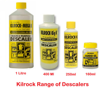 Kilrock Range Of Descalers 160ml to 1 Litre Poly Bottle