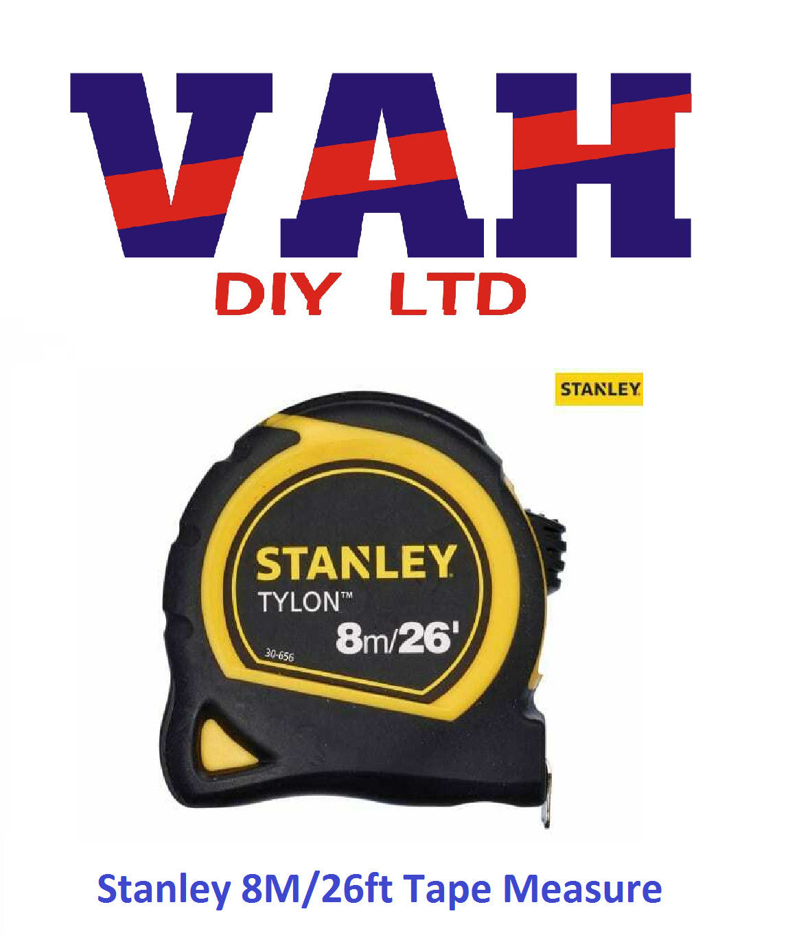 Stanley STA030656N Tylon Pocket Tape Measure 8m/26ft 25mm WIdth