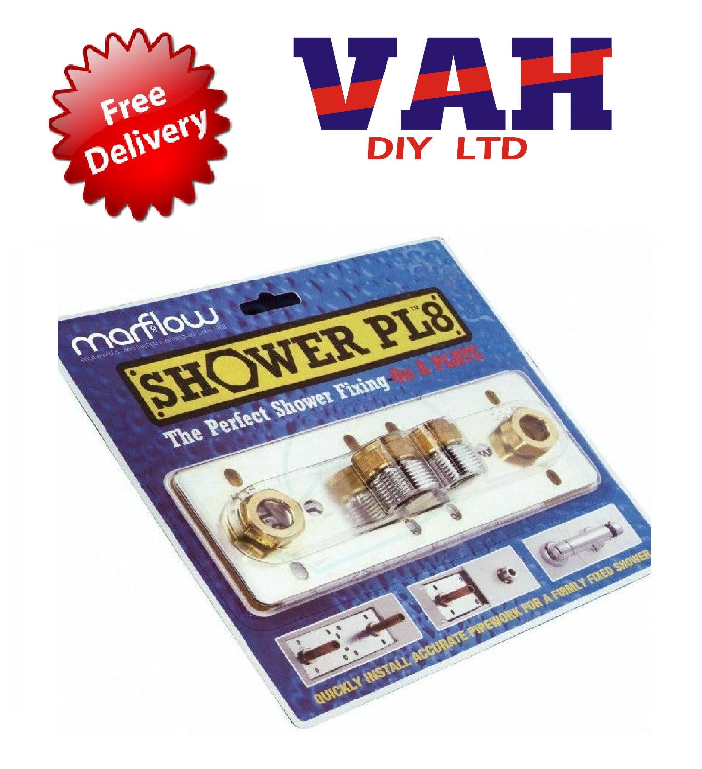 Shower Bracket Plate Marflow Shower PL8 FAST FIX Fit