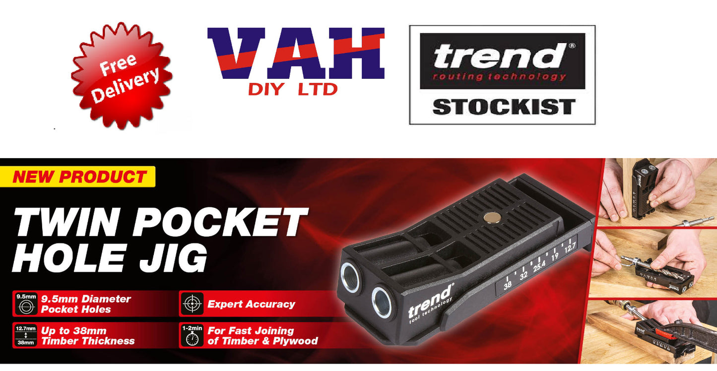 BRAND NEW TREND TWIN POCKET HOLE JIG PH/JIG/C
