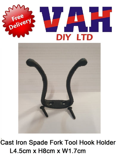 Cast Iron Spade/Fork/Tool Hook Holder