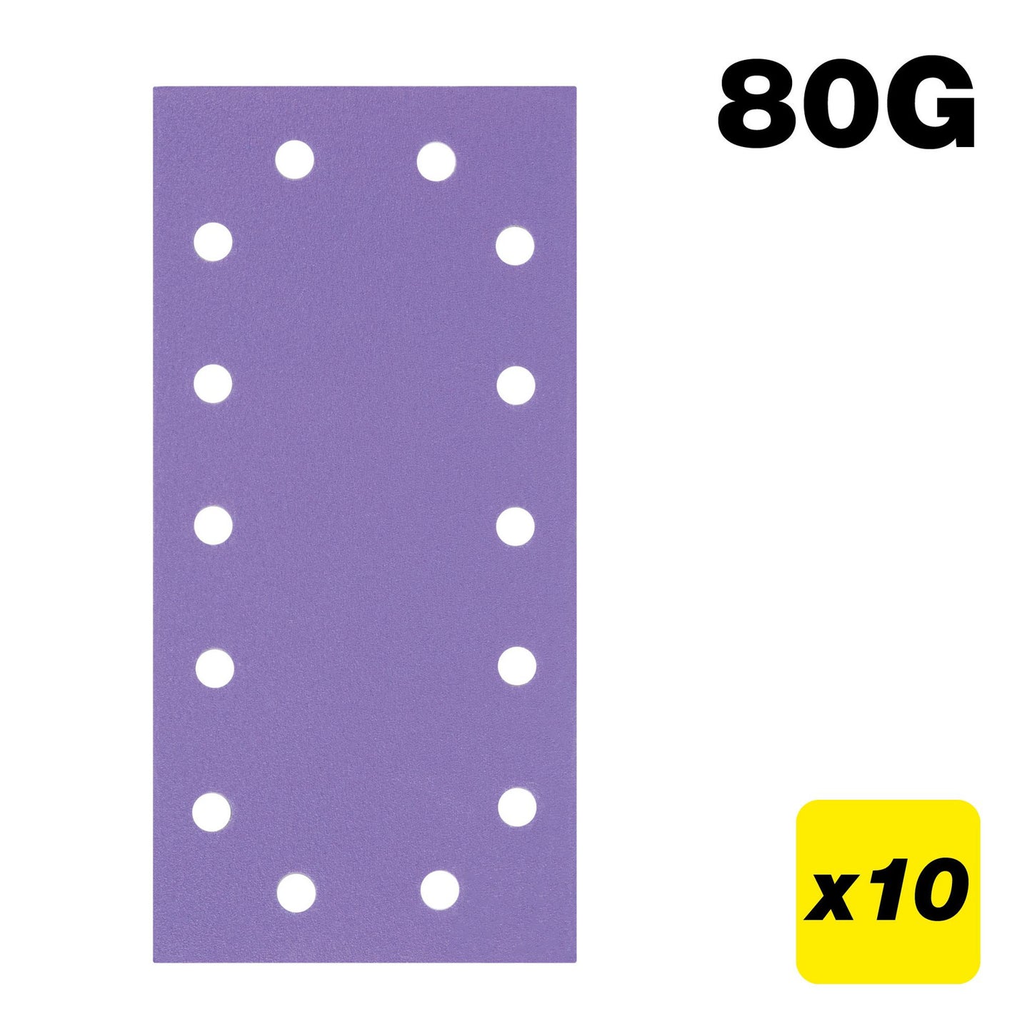 Trend 115mm x 230mm 1/2 Sheet Sanding Pad 80g 10 Pack