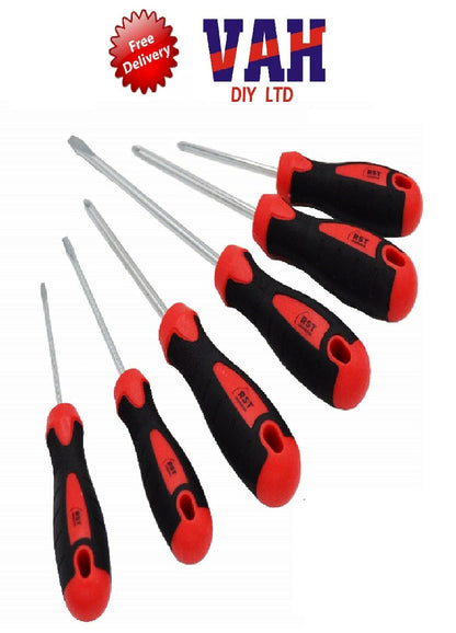 RST RSD006 6 piece professional screwdriver set With CRV Blade- Slot / pozi / ph