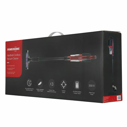 Powersonic Handheld Upright Rechargable Vacuum Cleaner 18.5V Cordless & Bagless